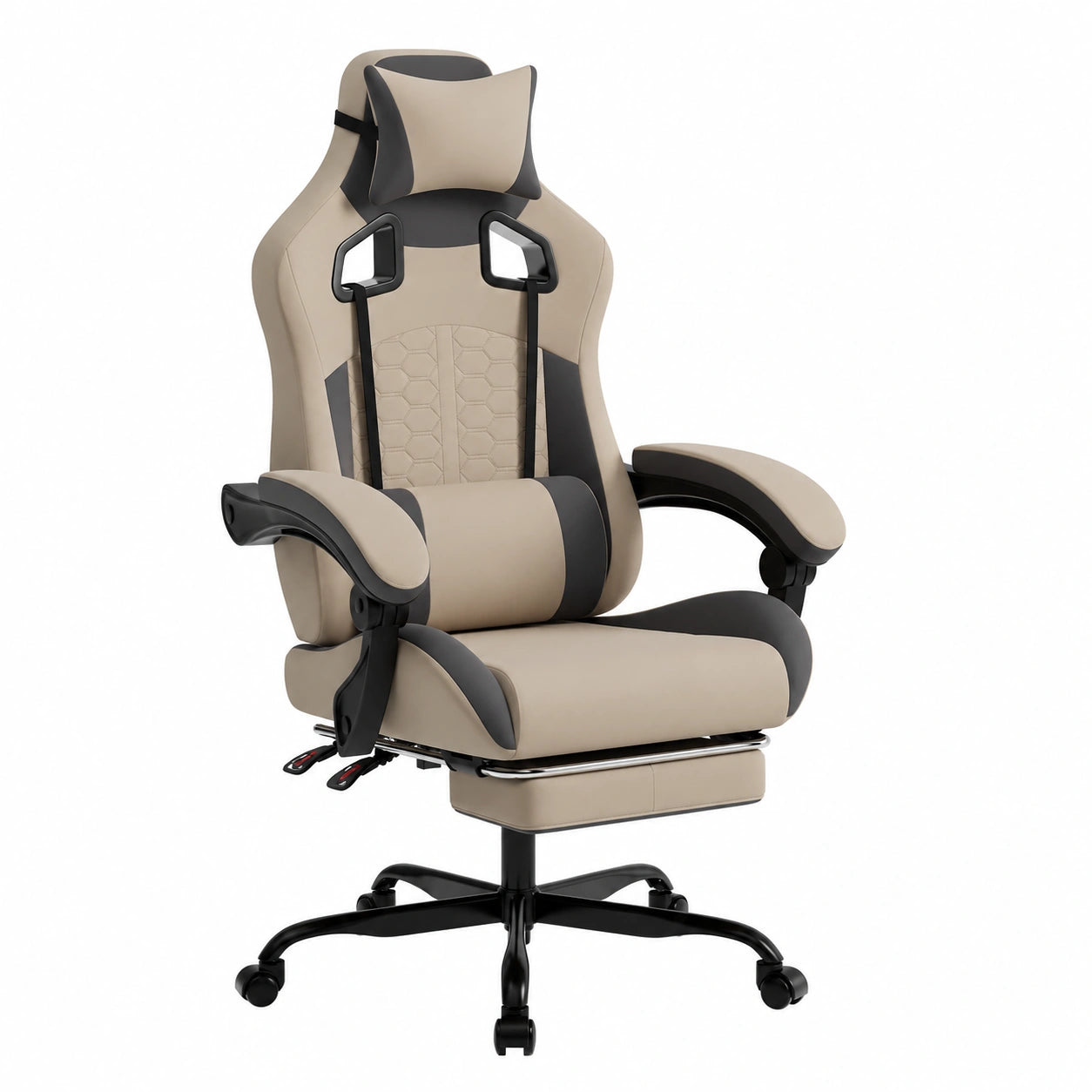 Poltrona da Gaming SUKIDA in Pelle PU, Ergonomica con Poggiatesta e Supporto Lombare, Capacità 150 kg