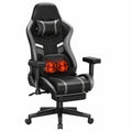 Sedia Gaming Ergonomica Douxlife con Massaggio e Riscaldamento, Recliner fino a 175°, Poggiapiedi Estraibile, Braccioli 2D, Grigio, Portata Fino a 180 kg