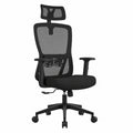Sedia Ergonomica da Ufficio Durrafy con Poggiatesta e Supporto Lombare, Braccioli Regolabili, Rete Traspirante, Capacità 150 kg, Colore Nero