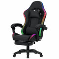 Wintem Sedia Gaming con Poggiapiedi, Cuscini Ergonomici e Luci LED RGB USB