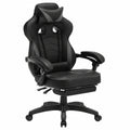 Sedia da Gaming Ergonomica WOLTU con Poggiapiedi e Design Comodo, Nero e Grigio