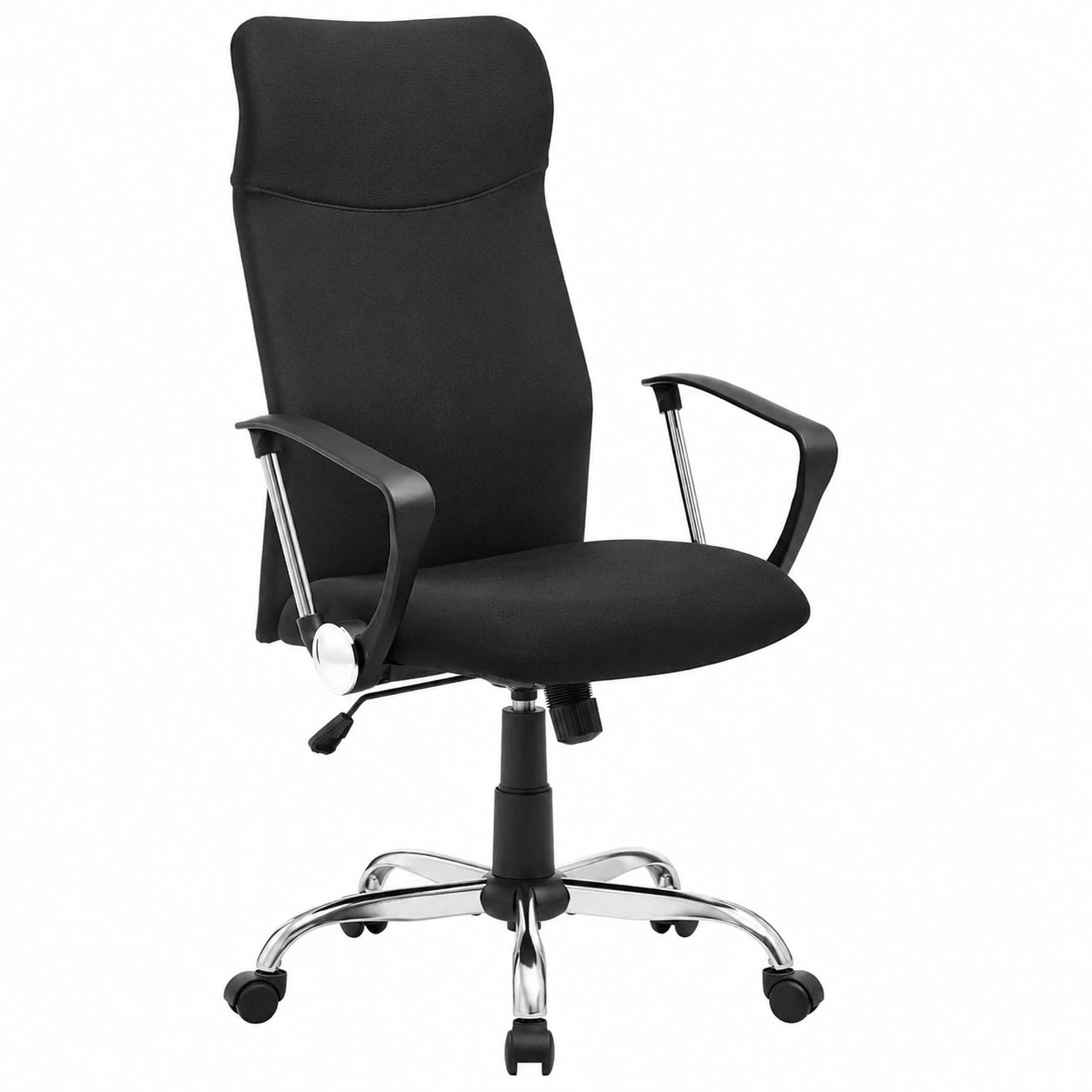Sedia Ergonomica da Ufficio SONGMICS, Regolabile e Girevole, Seduta Imbottita, Supporta fino a 120 kg, Nero