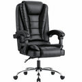 Sedia Ergonomica da Ufficio Naspaluro, Poltrona Direzionale con Seduta Ampia e Altezza Regolabile, Braccioli Imbottiti, Colore Nero