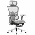 Sedia Ergonomica Ufficio con Poggiapiedi, Braccioli 6D e Supporto Lombare, Grigio