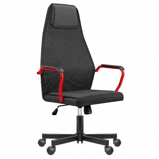 Sedia da Gaming Ergonomica Nuwo Grid, Altezza Regolabile, Schienale Traspirante, Capacità 110 Kg, Colore Rosso