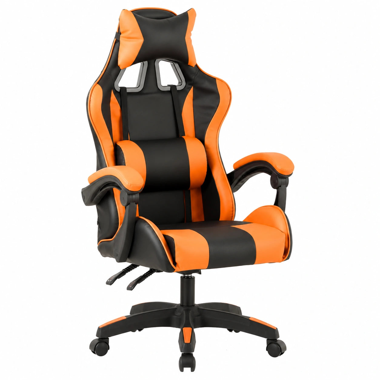 Sedia da Gaming Ergonomica Arancione con Supporto Lombare e Poggiatesta Regolabile